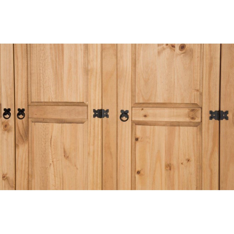 Corona Mexican Pine 3 Door Arch Top Wardrobe Mercers Furniture